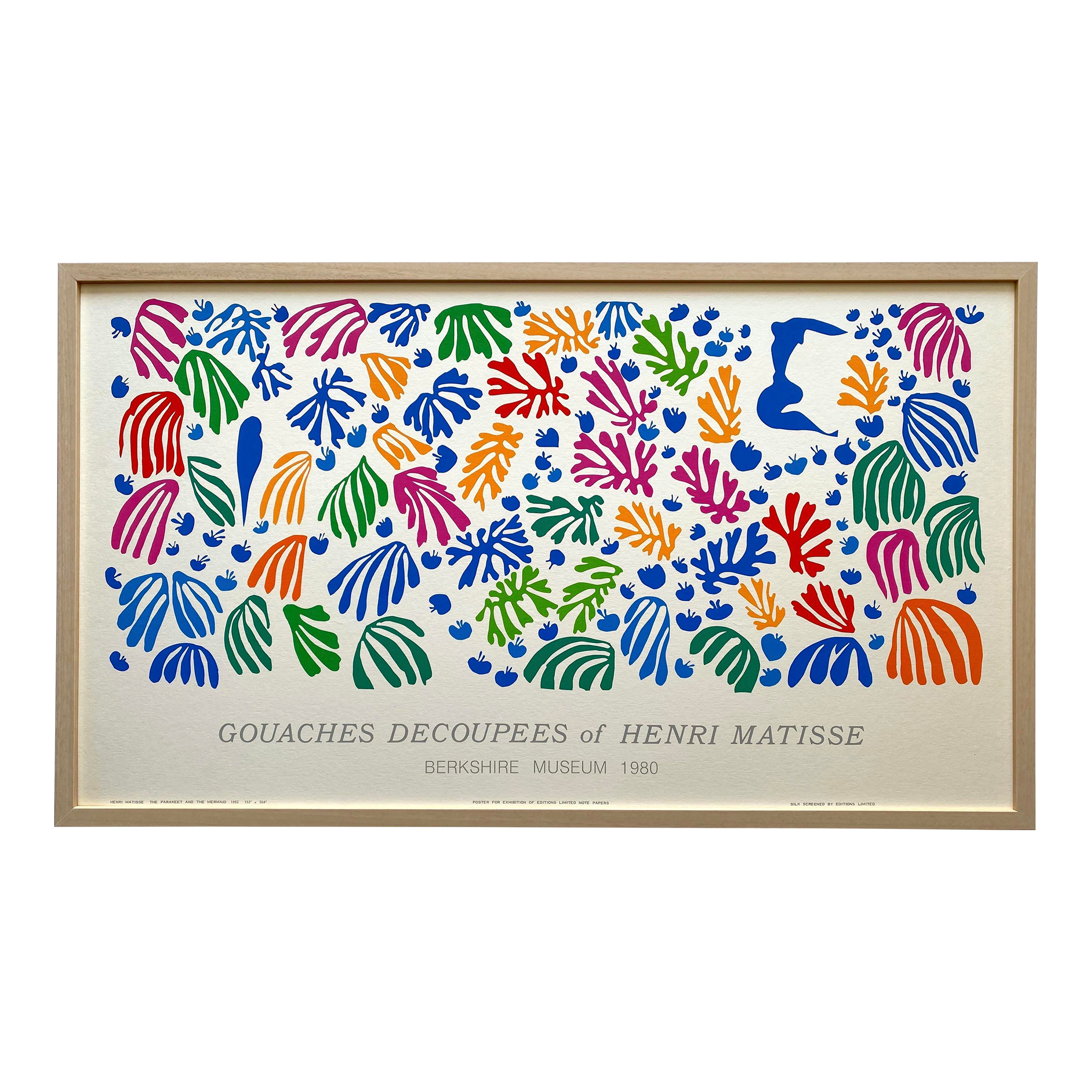 Henri Matisse Vintage 1980 Fine Art Silkscreen Print Framed Large