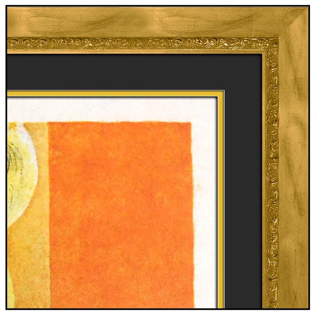 Printmaking Materials 1968 Allegory the Chevaliers Dream of Cecile Surreal Orange Lithograph Salvador Dalí For Sale - Image 7 of 7