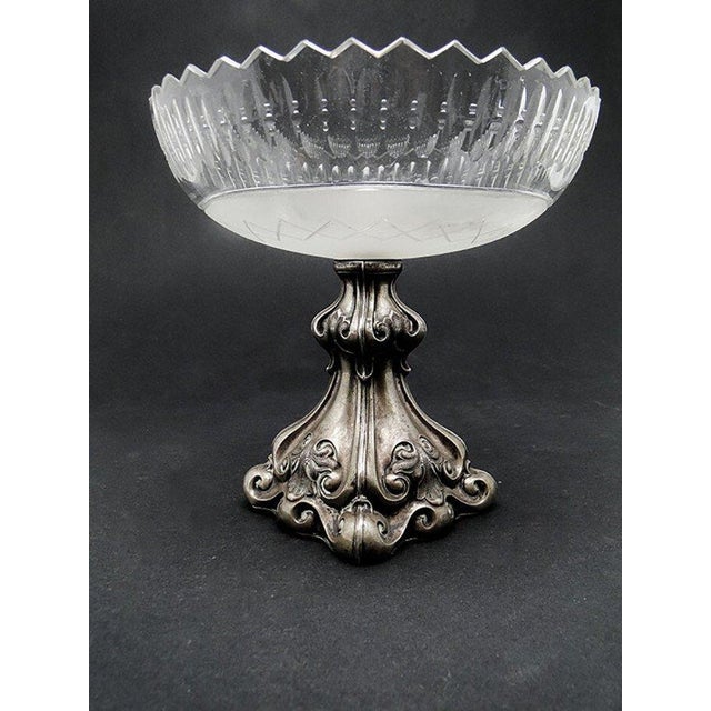 Silver Biedermeier Fruit Bowl on Stand, Austria, 1850s For Sale - Image 8 of 8