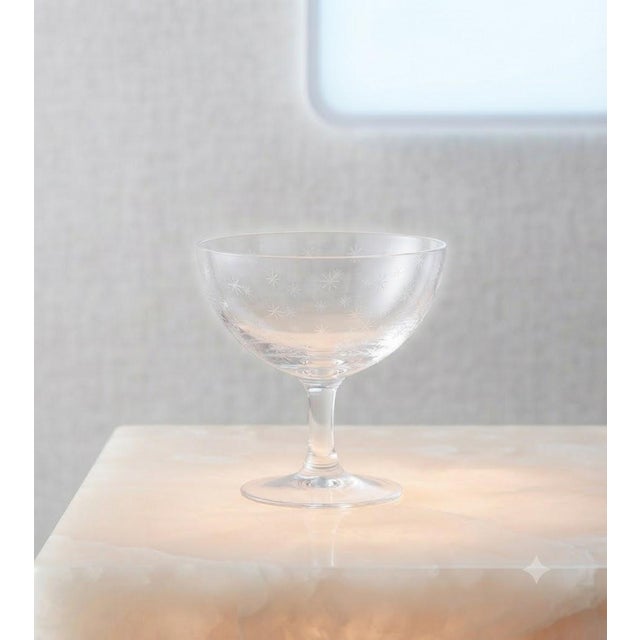 Mid 20th Century Richard Brendon's Hand-Engraved Crystal Champagne Coupes - Set of 13 For Sale - Image 17 of 17