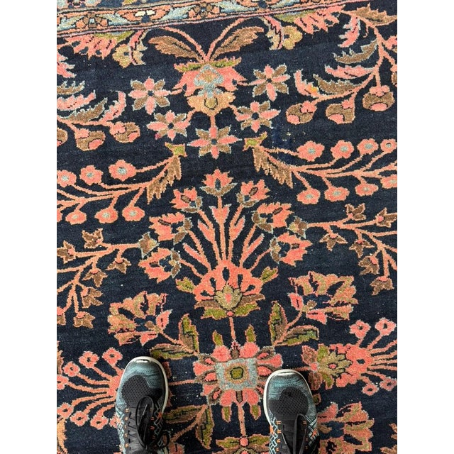 Persian Antique Bidjar with Lilihan-like Botanical Design Rug 5 x 7 For Sale - Image 3 of 13