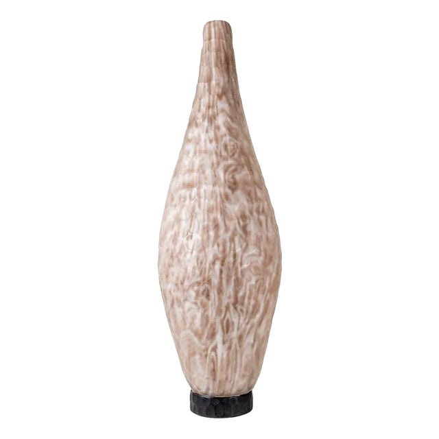 Tall Murano Battuto Vase by Davide Dona For Sale