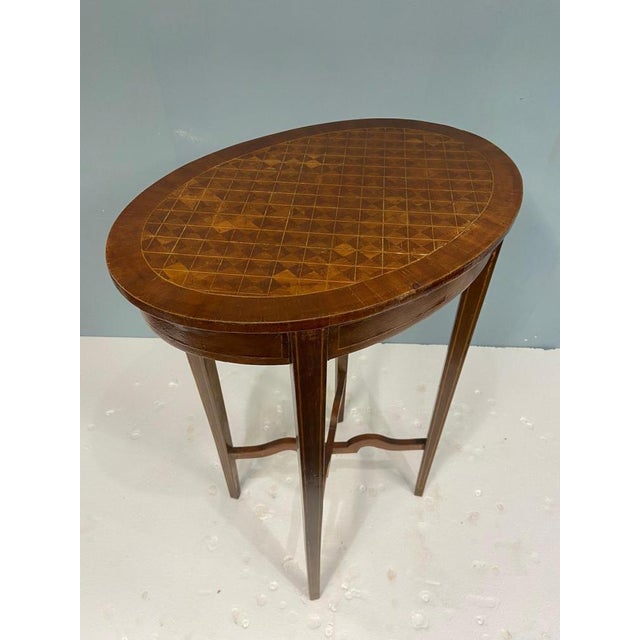 Regency Side Table with Parquetry Inlay For Sale - Image 10 of 13