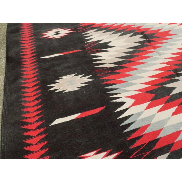Mid-Century Modern Galerie Shabab Collection Mid-20th Century Indian Flatweave Dhurrie Carpet For Sale - Image 3 of 7