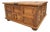 Vintage 39” Square Mexican Rustic Pine Trunk Cocktail Table For Sale