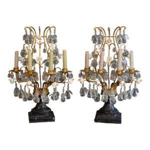 Mid-20th Century French Pair of Mantle Sconces or Girondoles