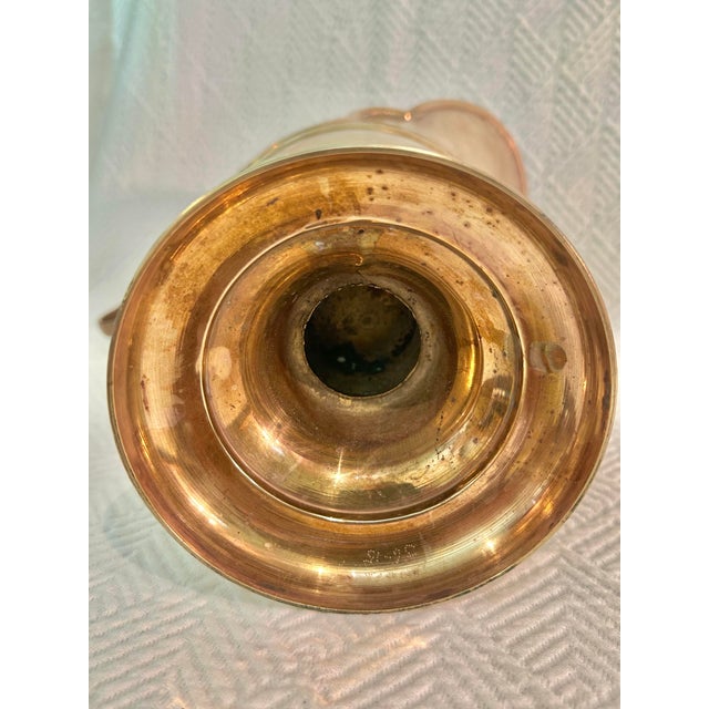 Mid 20th Century Brass Pedestal Ewer or Lavabo Water Vessel For Sale - Image 10 of 11