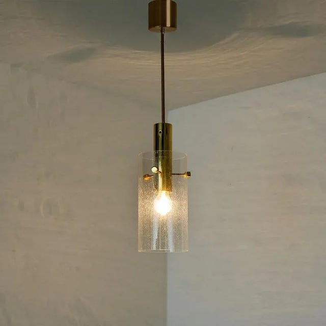 Large Brass and Glass Pendant from Glashütte Limburg, 1970s For Sale - Image 17 of 18