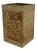 Vintage 19th C French Repousse Style Brass Clad Wastebasket or Umbrella Stand For Sale