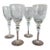 Rogaska Queen Crystal Water Goblets Set of 4 Cut Floral 9.25" Slovenia For Sale