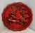 Red Chinese Hand-Carved Lacquer Red Cinnabar Resin Plate (Boat Scene) For Sale - Image 8 of 8