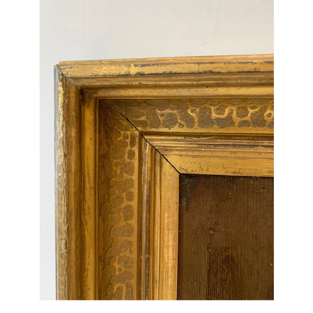 Mid 19th Century Cavalier Oil Painting on Paper Applied to Wood in a Giltwood Frame Circa 1850 For Sale - Image 5 of 11