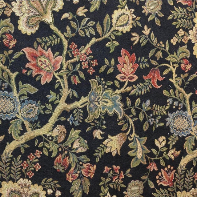 Jacobean Vintage Old World Weavers for Scalamandre "Jacobean Nocturne" Tapestry Jacquard Fabric- 5 Yards For Sale - Image 3 of 7
