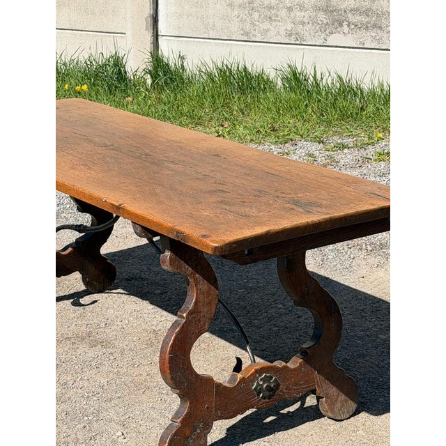 Antique Spanish Dining Table in Oak, 1700s For Sale - Image 6 of 7