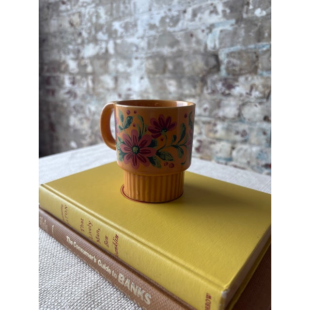 Vintage Japanese Floral Pedestal Cappuccino Cup For Sale In New York - Image 6 of 9