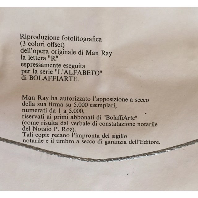 Printmaking Materials Man Ray, 1970’s Original Lithograph Print, Contemporary, Abstract, Modern For Sale - Image 7 of 7