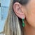 Metal 18k White Gold 2.50ct Green Myanmar Jadeite Jade Diamond Dangle Earrings, A Pair For Sale - Image 7 of 7