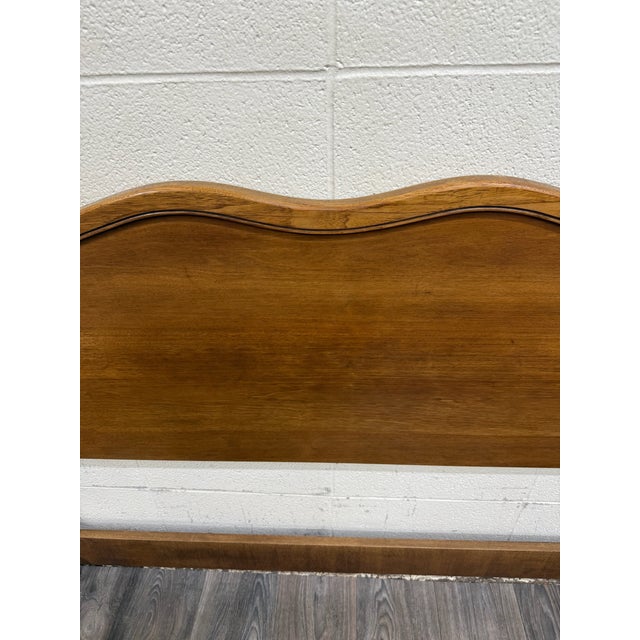 Vintage Full Size French Provincial Solid Oak Bed For Sale - Image 12 of 15