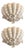 Antique French Biscuit Ceramic Shell-Form Wall Sconces, 1890, Set of 2 For Sale