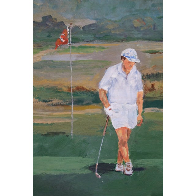 Late 20th Century Sankaty Golf Course Nantucket, Ma Oil Landscape Painting Bettie J. Sarantos For Sale - Image 9 of 12