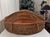 Mid 20th Century Vintage Monumental Oval Wicker Rattan & Wood Double Handled Tray For Sale - Image 5 of 9