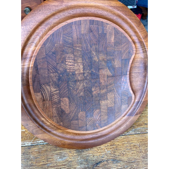 1960s Vintage Dansk Danish Large Round Mid Century Jens H Quistgarrd Charcuterie Tray For Sale - Image 5 of 11