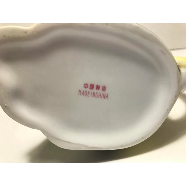 Ceramic Mid-Century Hand-Painted Ceramic Chinese Lucky Cat Tea Pot For Sale - Image 7 of 10