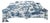 Gigi Blue Toile Upholstered King Headboard For Sale