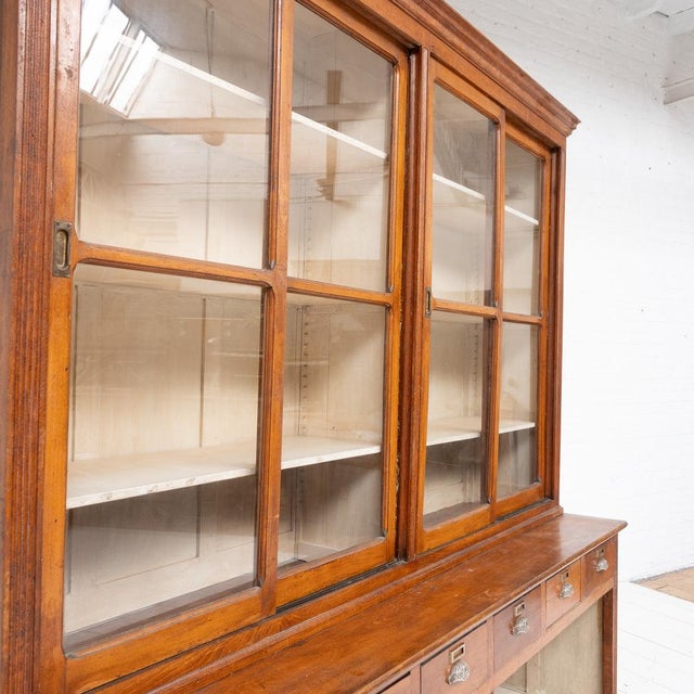 Bookcase with Sliding Doors, 1940s For Sale - Image 6 of 10