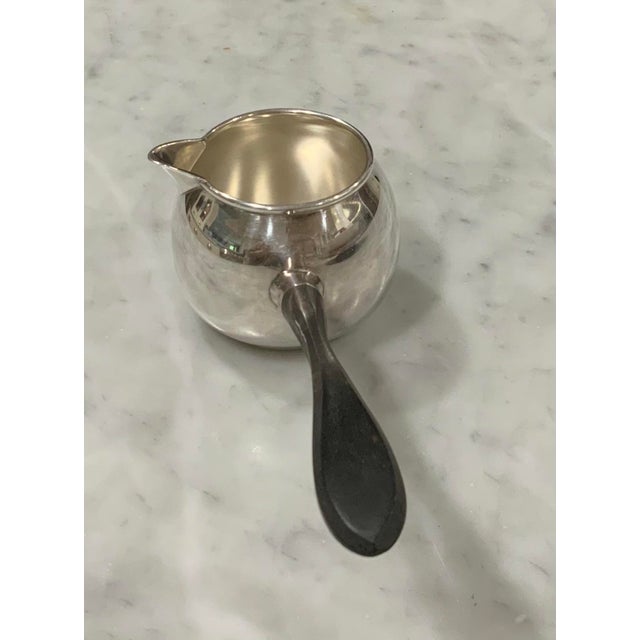 Silver Hotel Silver Brandy or Cognac Warmer / Saucepan by Bernard Rice’s Sons. Also Elegant Serving Piece for Melted Butter or Gourmet Sauces.Vintage Barware For Sale - Image 8 of 11