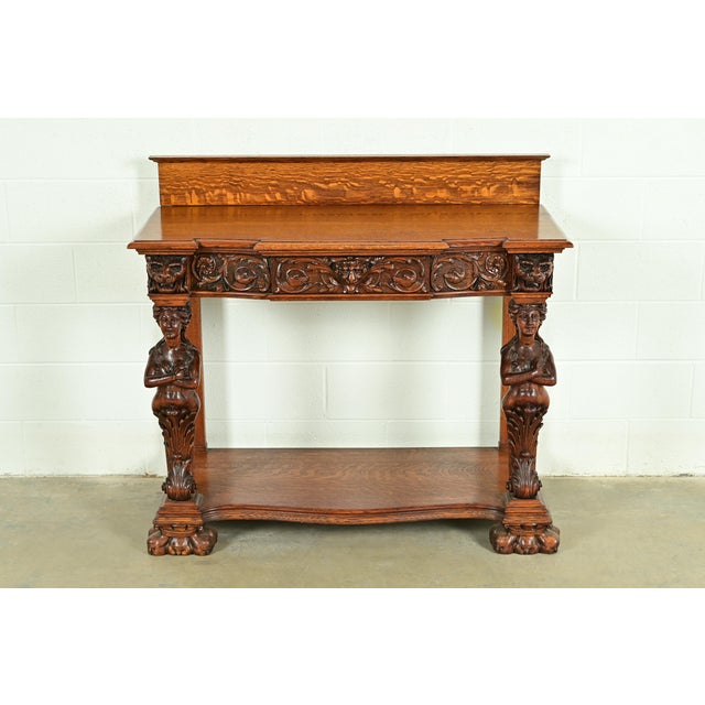 An exceptional antique Victorian or Renaissance Revival sideboard buffet or server By Henry Fuldner & Sons (Similar in...