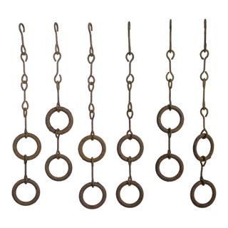 Rustic 19th Century Sculptural Farmers Chains Set of Six For Sale