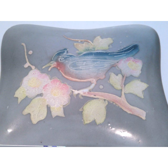 Vintage Lipper and Mann Hand Painted Floral Porcelain Gilded Trinket Box 1950s For Sale - Image 10 of 10