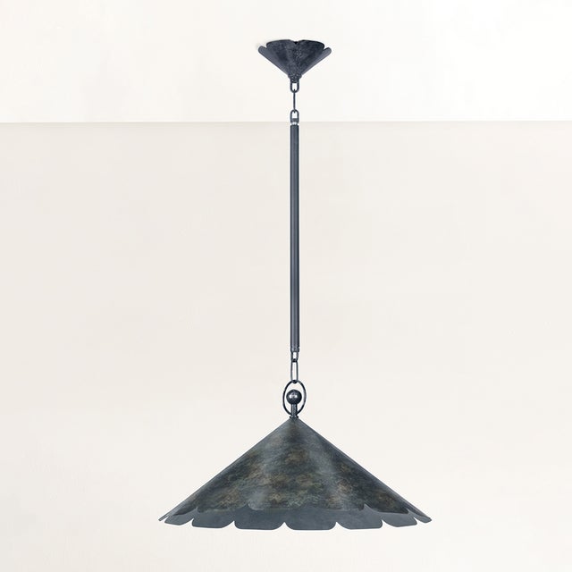 Industrial Hudson Valley Lighting Folly Beach 20.75 in. 1 Light Pendant in Verdigris Finish For Sale - Image 3 of 9