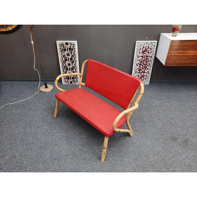 Mid-Century Modern Mid-Century Bamboo Kitchen Bench, 1950s For Sale - Image 3 of 11