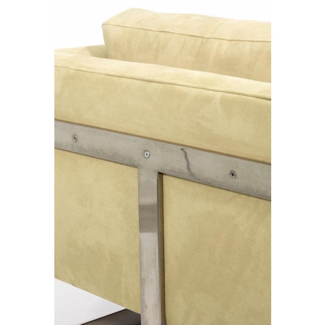 Milo Baughman Cantilever T Back Lounge Chair for Thayer Coggin For Sale In Detroit - Image 6 of 8
