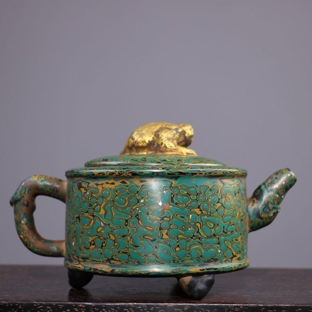 A truly mesmerizing fusion of traditional clay, exceptional lacquer artistry, and sculptural design. This striking Vintage...