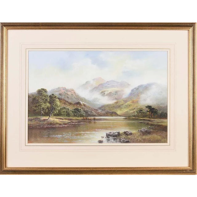 Late 20th Century Pastel Drawing of Cattle in English Countryside by 20th Century British Artist, 1985 Circa For Sale - Image 5 of 5