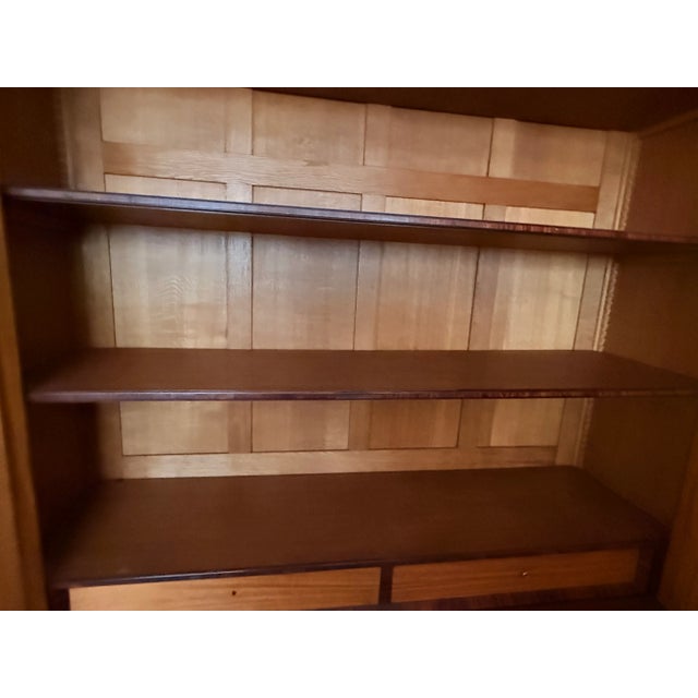 Brown Stunning Vintage French Armoire With Two Mirrored Doors For Sale - Image 8 of 9