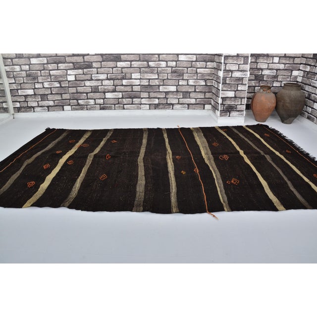 1960s Decorative Vintage Goat Hair Rug For Sale - Image 5 of 10