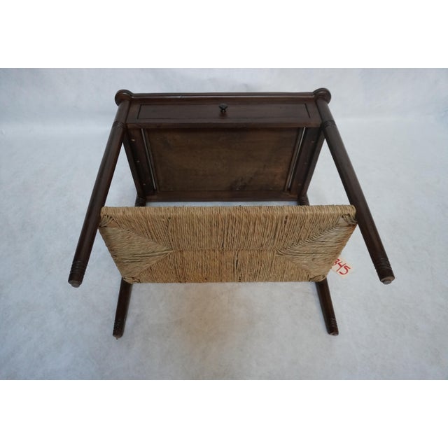 Brown Miramar End Table With Drawer and Rush Shelf From Rooms & Gardens For Sale - Image 8 of 18