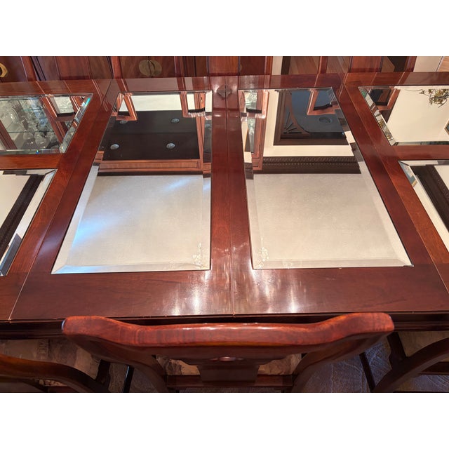 Mid-Century Modern 1980s Thomasville "Horizon" Collection Dining Table & Chairs For Sale - Image 3 of 10