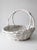 White Vintage White Wicker Gathering Basket With Double Handles For Sale - Image 8 of 17