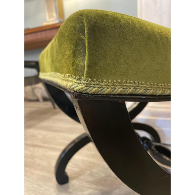 Gold Neoclassical Style Stools in Ebonized Wood, 1950s, Set of 2 For Sale - Image 8 of 18