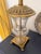 Paul Hanson Neoclassical Brass & Blown Glass Hurricane Urn Table Lamps - A Pair For Sale - Image 4 of 8