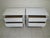 1980s Hollywood Regency Faux Bamboo Nightstand White Two Drawer Set of Two For Sale - Image 11 of 12