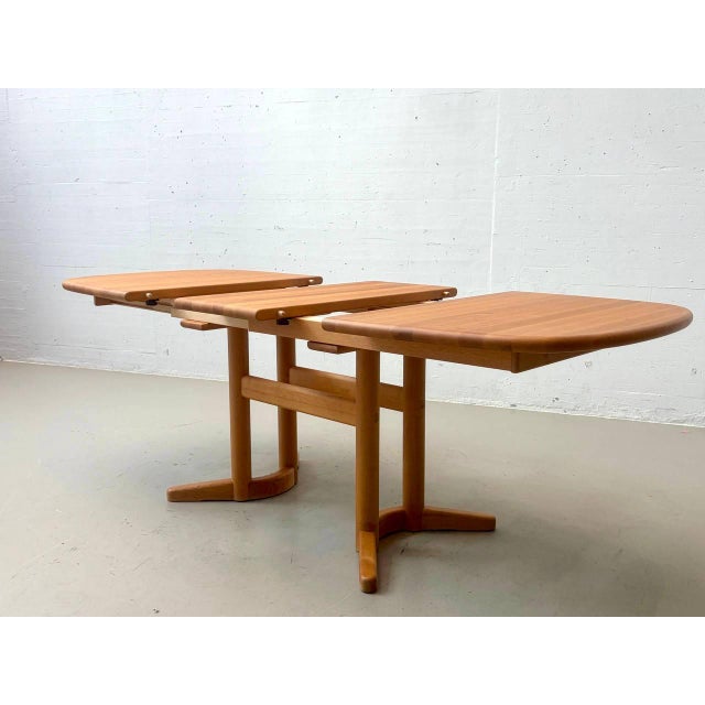 Brown Danish Handcrafted Extendable Dining Table in Alder Wood, 1980s For Sale - Image 8 of 16