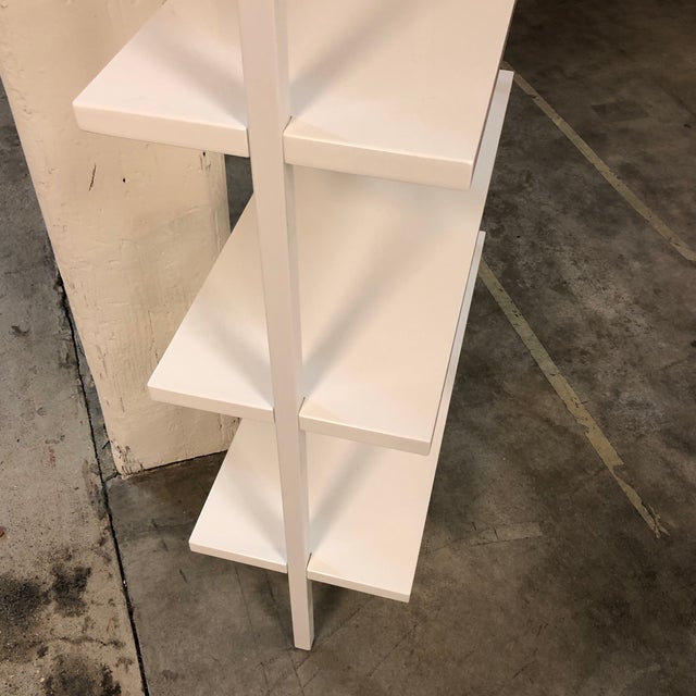 CB2 Stairway White 96" Wall Mounted Bookcase | Chairish