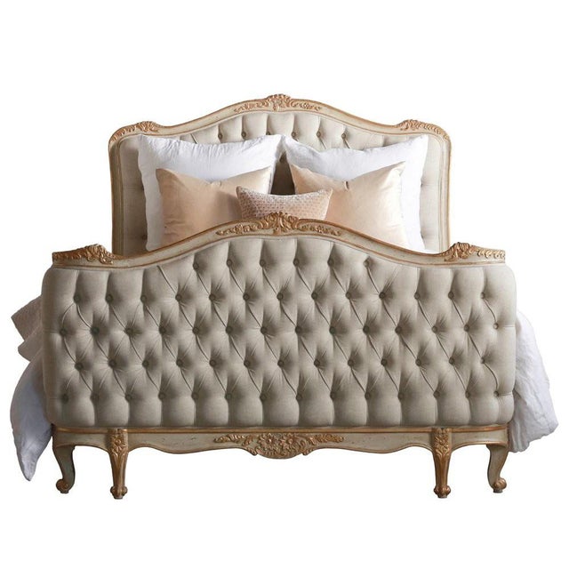 French Tufted King Bed Chairish