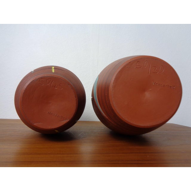 Ceramic Mid-Century Ceramic Vases from Decora, Germany, 1950s, Set of 3 For Sale - Image 7 of 9